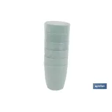 VASO DE AGUA VERDE AGUA MODELO NARA 400ml (PACK: 6 UDS) - Almacén de Ferretería Acor