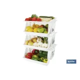 VERDULERO BLANCO 3 CESTAS  62X39X32 cm (PACK: 1 UDS) - Almacén de Ferretería Acor