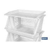 VERDULERO BLANCO 3 CESTAS  62X39X32 cm (PACK: 1 UDS) - Almacén de Ferretería Acor