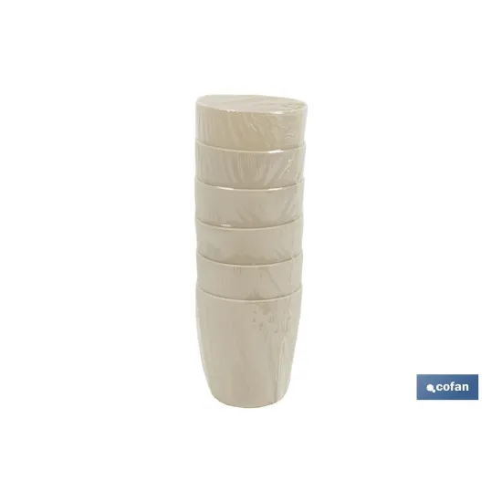 VASO DE AGUA BEIGE  MODELO NARA 400ml (PACK: 6 UDS) - Almacén de Ferretería Acor