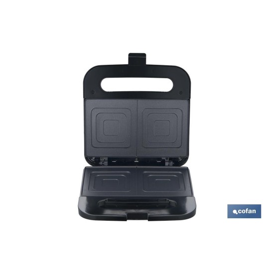 SANDWICHERA COLOR ACERO /NEGRA 750 W 23.7 X 23.3 X 8 CM