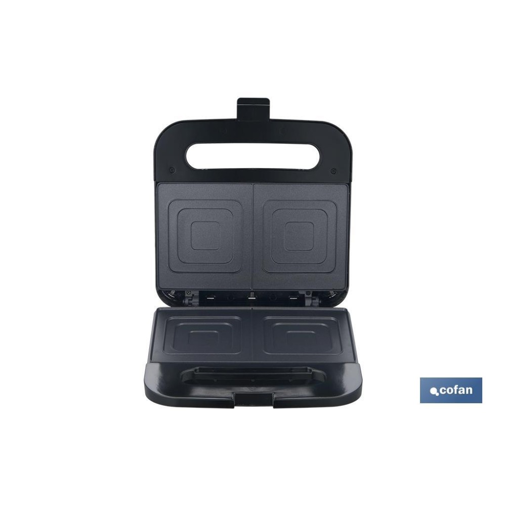 SANDWICHERA COLOR ACERO /NEGRA 750 W 23.7 X 23.3 X 8 CM