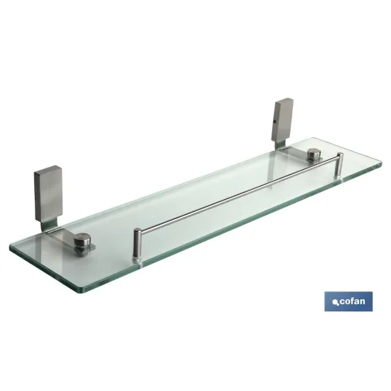 ESTANTE CRISTAL+INOX 304 GAMA MADEIRA SATIN (PACK: 1 UDS) - Almacén de Ferretería Acor