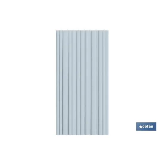 CORTINA DE BAÑO AZUL  POLIÉSTER COLORES 140x200 (PACK: 1 UDS) - Almacén de Ferretería Acor