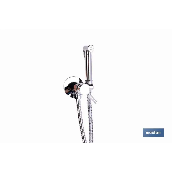 DUCHA HIGIÉNICA PARA INODORO AGUA FRÍA Y CALIENTE COLOR INOX 13 X 7,5 X 10 CM (PACK: 1 UDS) - Almacén de Ferretería Acor