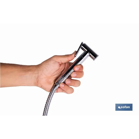 DUCHA HIGIÉNICA PARA INODORO AGUA FRÍA Y CALIENTE COLOR INOX 13 X 7,5 X 10 CM (PACK: 1 UDS) - Almacén de Ferretería Acor