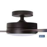 VENTILADOR DE TECHO CON ASPAS EN MADERA Y LUZ LED 132 CM 55 W