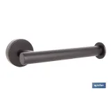 PORTARROLLOS/TOALLERO NEGRO MATE DE ACERO CON DISEÑO REDONDO GAMA RIBEIRA 16,5 X 8 X 5 CM - Almacén de Ferretería Acor