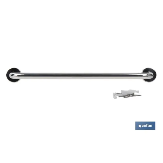 BARRA DE APOYO RECTA DE ACERO INOXIDABLE 304 (60 X 2.5 CM) (PACK: 1 UDS) - Almacén de Ferretería Acor