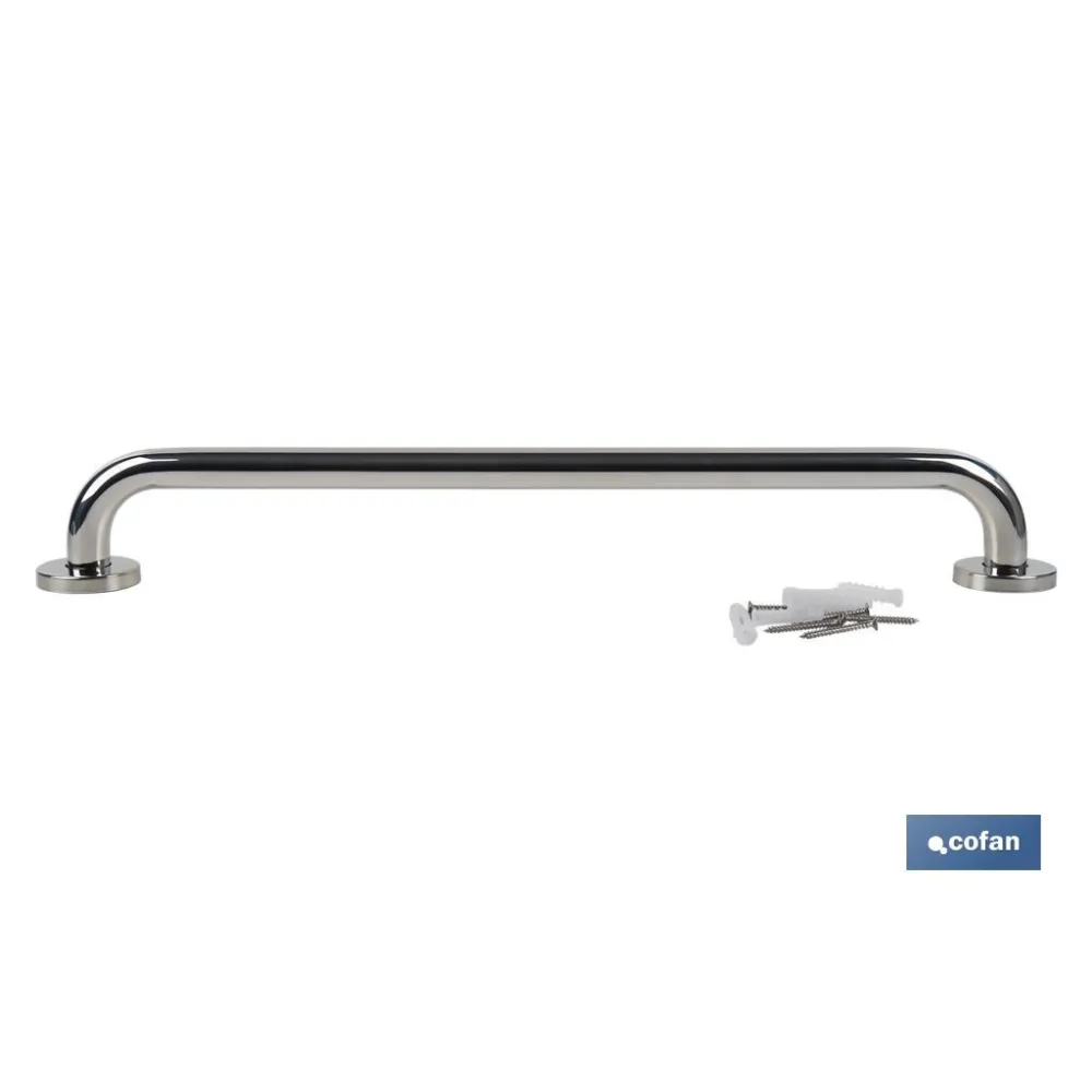 BARRA DE APOYO RECTA DE ACERO INOXIDABLE 304 (60 X 2.5 CM) (PACK: 1 UDS) - Almacén de Ferretería Acor