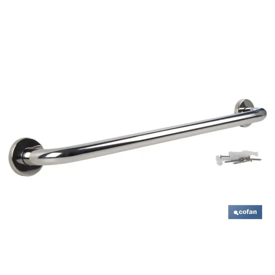 BARRA DE APOYO RECTA DE ACERO INOXIDABLE 304 (60 X 2.5 CM) (PACK: 1 UDS) - Almacén de Ferretería Acor
