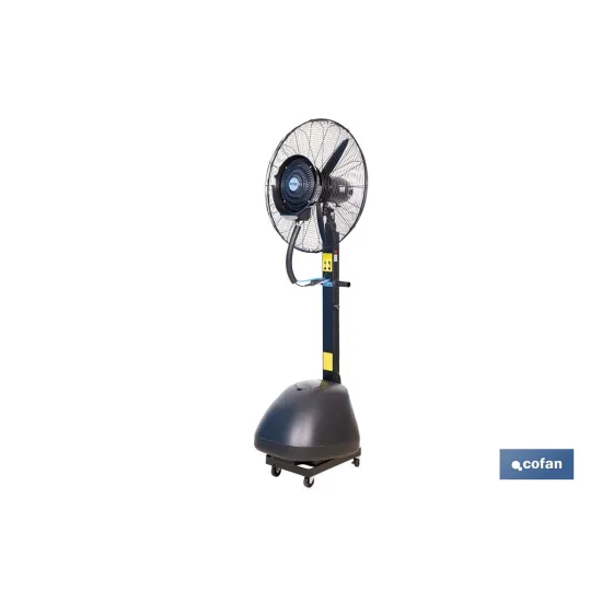 VENTILADOR INDUSTRIAL DE PIE CON NEBULIZACIÓN Y 3 VELOCIDADES Ø65 CM 260 W (PACK: 1 UDS) - Almacén de Ferretería Acor