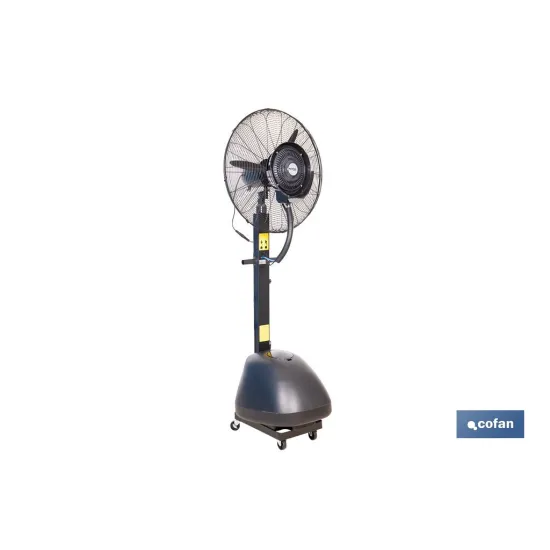 VENTILADOR INDUSTRIAL DE PIE CON NEBULIZACIÓN Y 3 VELOCIDADES Ø65 CM 260 W (PACK: 1 UDS) - Almacén de Ferretería Acor