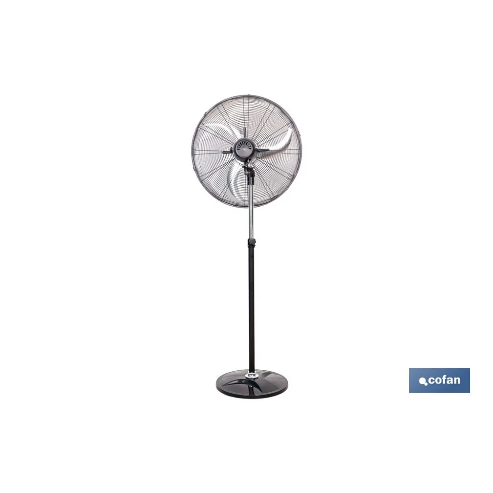 VENTILADOR INDUSTRIAL DE PIE OSCILANTE CON 3 VELOCIDADES Ø65 CM 200 W (PACK: 1 UDS) - Almacén de Ferretería Acor
