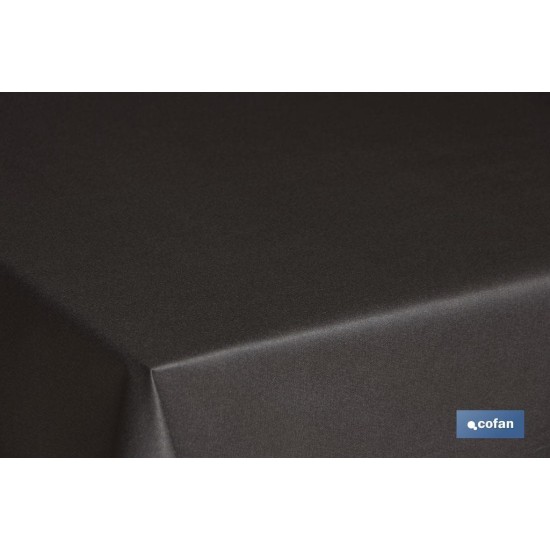 MANTEL ANTIMANCHAS RESINADO CONFECCIONADO 1,40 x 2.0 mt 50% ALG 50% POL.NEGRO