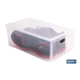 ZAPATERO APILABLE TRANSPARENTE 35,5 X 24,5 X 13,5 CM (PACK: 1 UDS) - Almacén de Ferretería Acor