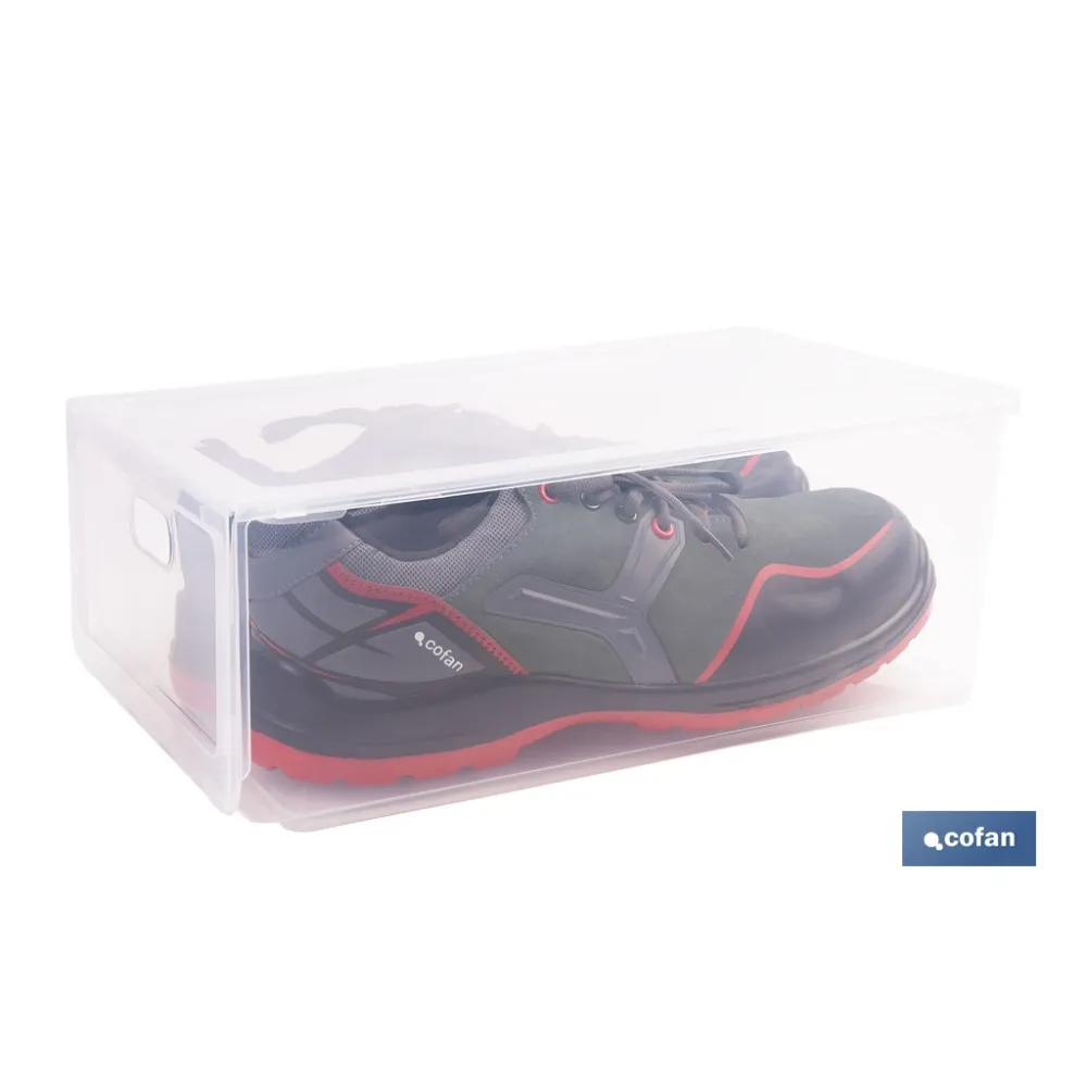 ZAPATERO APILABLE TRANSPARENTE 35,5 X 24,5 X 13,5 CM (PACK: 1 UDS) - Almacén de Ferretería Acor