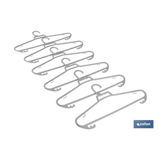 PACK DE 6 PERCHAS GRIS CLARO 38 X 18 CM (PACK: 1 UDS) - Almacén de Ferretería Acor
