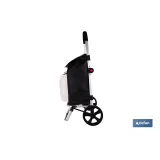 CARRO DE LA COMPRA NEGRO Y BEIGE PLEGABLE DE ALUMINIO CON 2 RUEDAS GRANDES 43 L (PACK: 1 UDS) - Almacén de Ferretería Acor