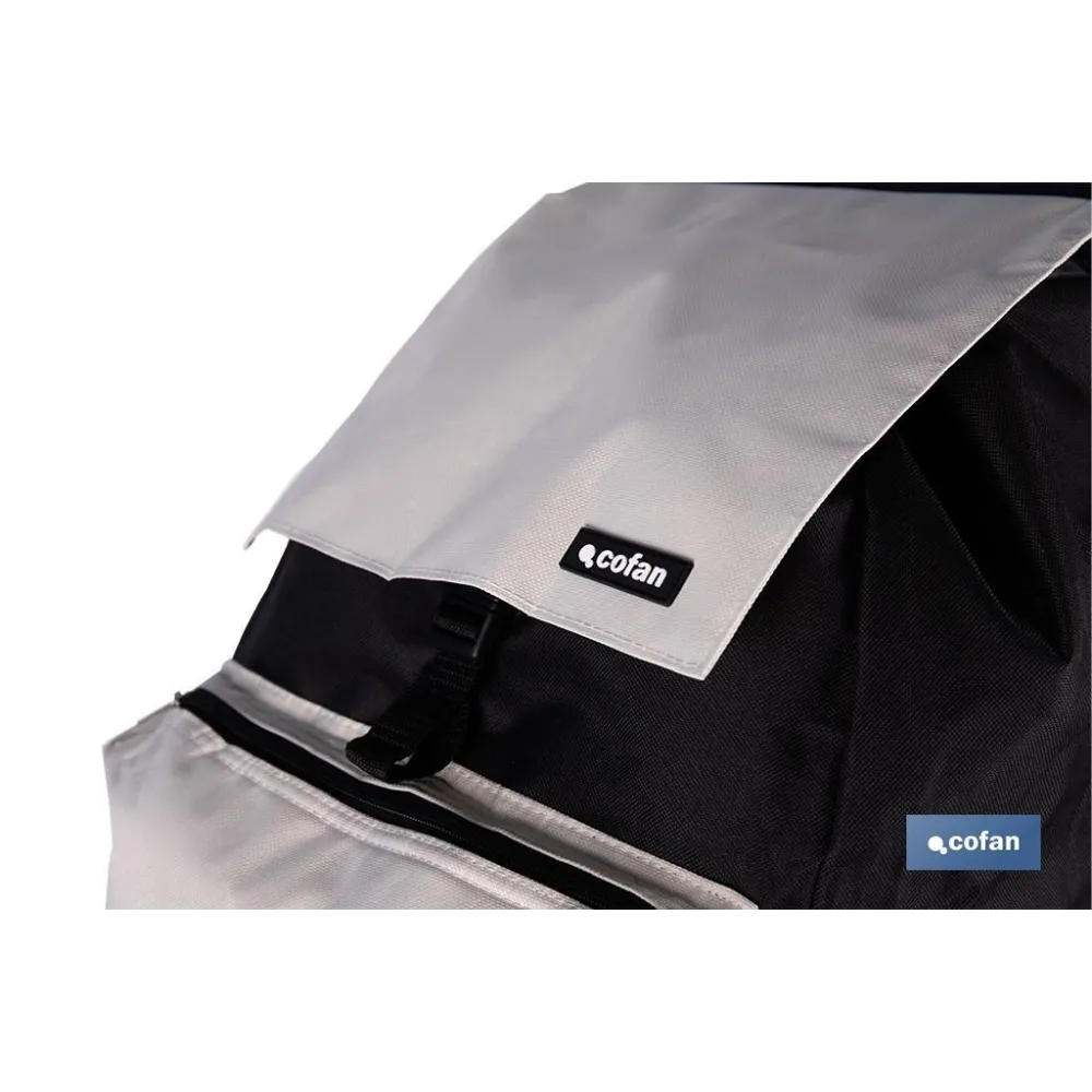 CARRO DE LA COMPRA NEGRO Y BEIGE PLEGABLE DE ALUMINIO CON 2 RUEDAS GRANDES 43 L (PACK: 1 UDS) - Almacén de Ferretería Acor