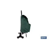 CARRO DE LA COMPRA VERDE PLEGABLE DE HIERRO CON 6 RUEDAS SUBE ESCALERAS 42 L (PACK: 1 UDS) - Almacén de Ferretería Acor