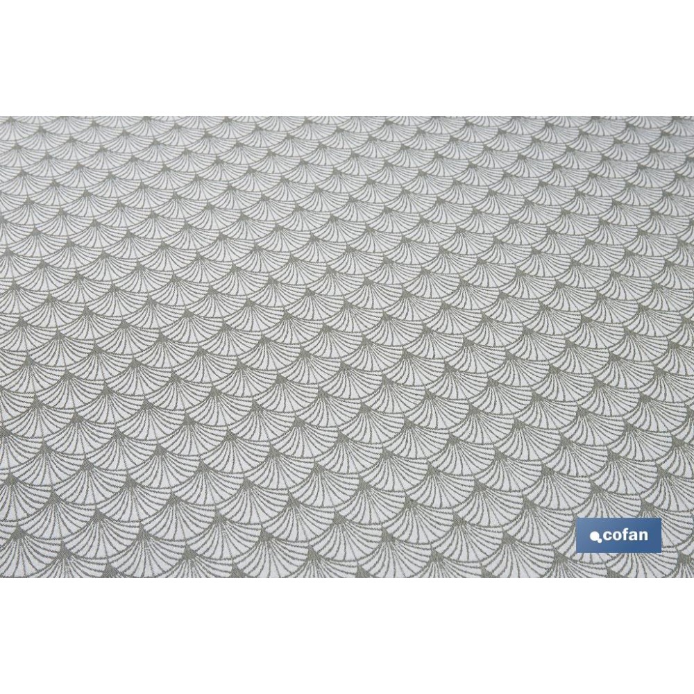 MANTEL REDONDO ARCOS VERDES ANTIMANCHAS RESINADO JACQUARD CONFECCIONADO 50% ALGODÓN 50% POLIESTER 1,80 M