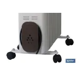 RADIADOR DE ACEITE CON TERMOSTATO REGULABLE 11 ELEMENTOS 2500 W (PACK: 1 UDS) - Almacén de Ferretería Acor