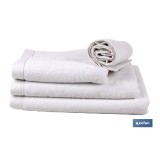 TOALLA LAVABO BLANCA  GR580/M2 GAMA  PALOMA 50X100cm