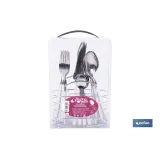 SET DE CUBIERTOS 24 PIEZAS ACERO INOXIDABLE COLOR BLANCO (PACK: 1 UDS) - Almacén de Ferretería Acor