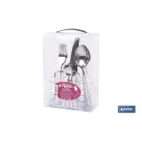 SET DE CUBIERTOS 24 PIEZAS ACERO INOXIDABLE COLOR BLANCO (PACK: 1 UDS) - Almacén de Ferretería Acor