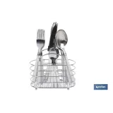 SET DE CUBIERTOS 24 PIEZAS ACERO INOXIDABLE COLOR BLANCO (PACK: 1 UDS) - Almacén de Ferretería Acor