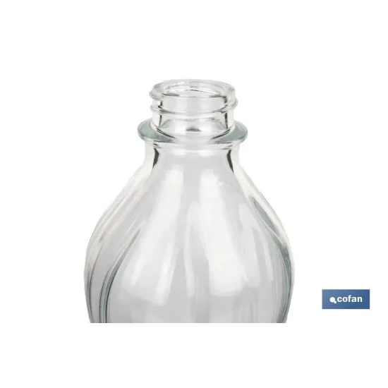 BOTELLA DE VIDRIO TRANSPARENTE CON TAPÓN ACERO INOXIDABLE 1 L (PACK: 6 UDS) - Almacén de Ferretería Acor