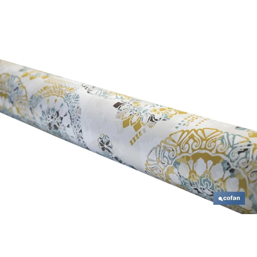 ROLLO DE MANTEL ANTIMANCHAS MOSAICO CÁLIDO 1,40 X 20 M (PACK: 1 UDS) - Almacén de Ferretería Acor