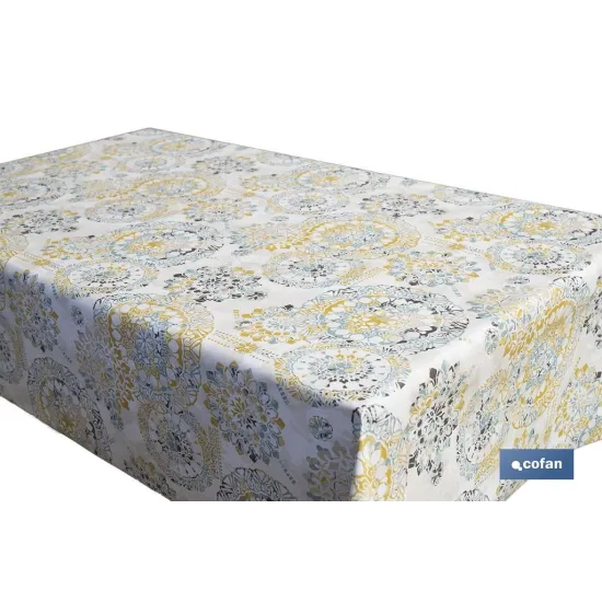 ROLLO DE MANTEL ANTIMANCHAS MOSAICO CÁLIDO 1,40 X 20 M (PACK: 1 UDS) - Almacén de Ferretería Acor