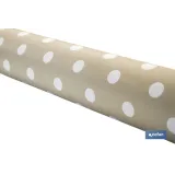 ROLLO DE MANTEL ANTIMANCHAS DE LUNARES BEIGE 1,40 X 20 M (PACK: 1 UDS) - Almacén de Ferretería Acor