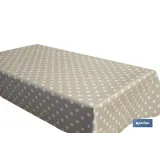 ROLLO DE MANTEL ANTIMANCHAS DE LUNARES BEIGE 1,40 X 20 M (PACK: 1 UDS) - Almacén de Ferretería Acor
