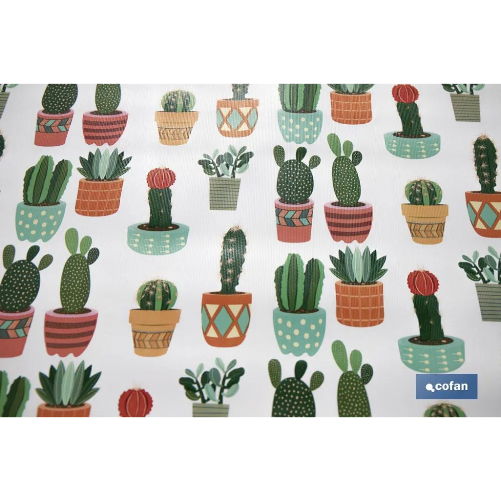 ROLLO DE MANTEL ANTIMANCHAS CON CACTUS 1,40 X 20 M (PACK: 1 UDS) - Almacén de Ferretería Acor