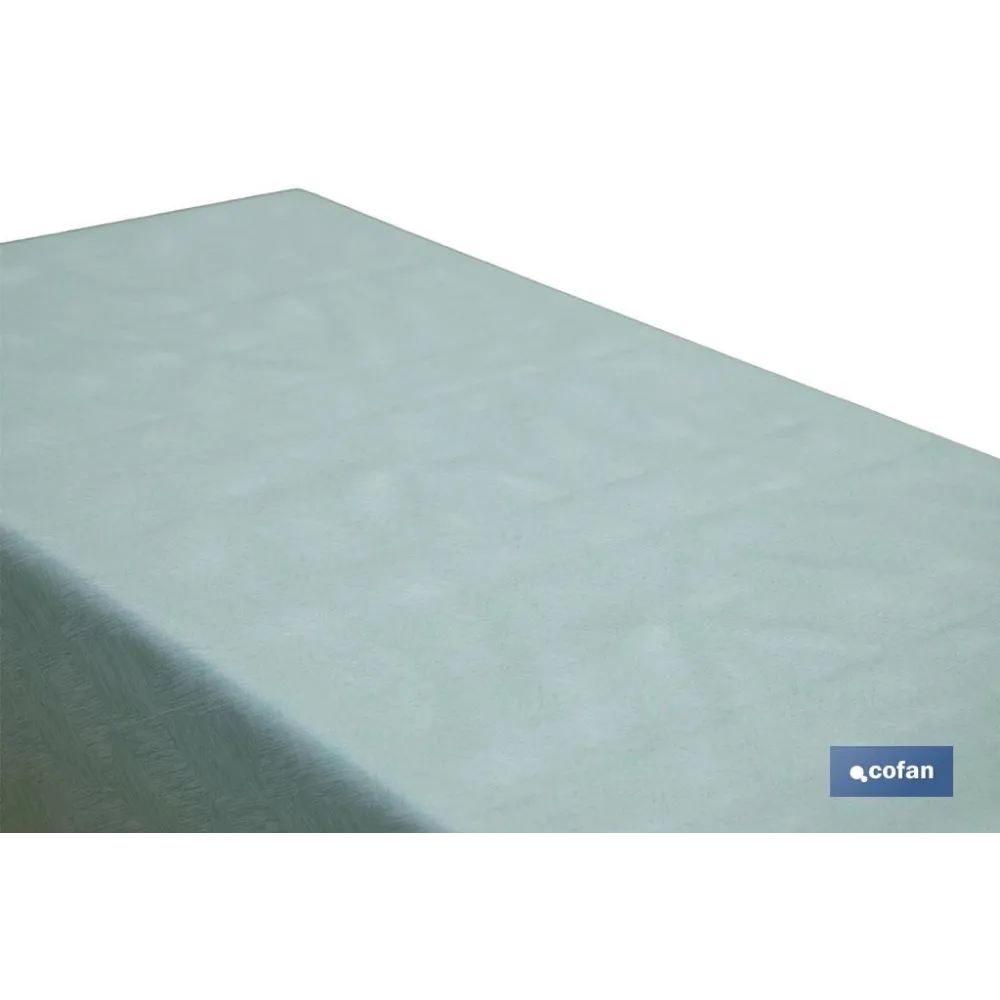 ROLLO DE MANTEL ANTIMANCHAS RESINADO TURQUESA 60 % ALGODÓN, 40 % POLIÉSTER 1,40 X 20 M (PACK - Almacén de Ferretería Acor
