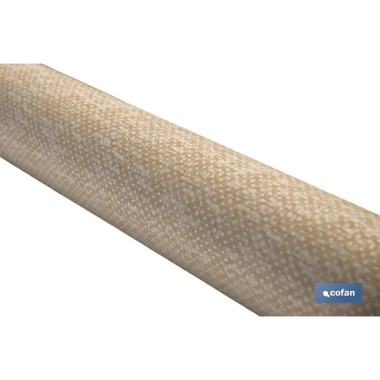 ROLLO DE MANTEL ANTIMANCHAS RESINADO TEXTURA BEIGE 60 % ALGODÓN, 40 % POLIÉSTER 1,40 X 20 M - Almacén de Ferretería Acor