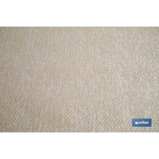 ROLLO DE MANTEL ANTIMANCHAS RESINADO TEXTURA BEIGE 60 % ALGODÓN, 40 % POLIÉSTER 1,40 X 20 M - Almacén de Ferretería Acor