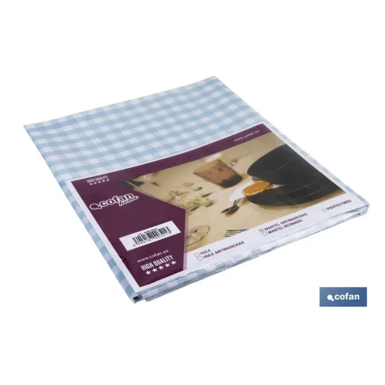 MANTEL ANTIMANCHAS CUADROS AZULES 1,40 X 2,00 (PACK: 1 UDS) - Almacén de Ferretería Acor