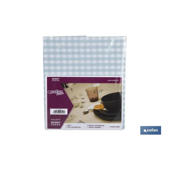 MANTEL ANTIMANCHAS CUADROS AZULES 1,40 X 3,00 (PACK: 1 UDS) - Almacén de Ferretería Acor