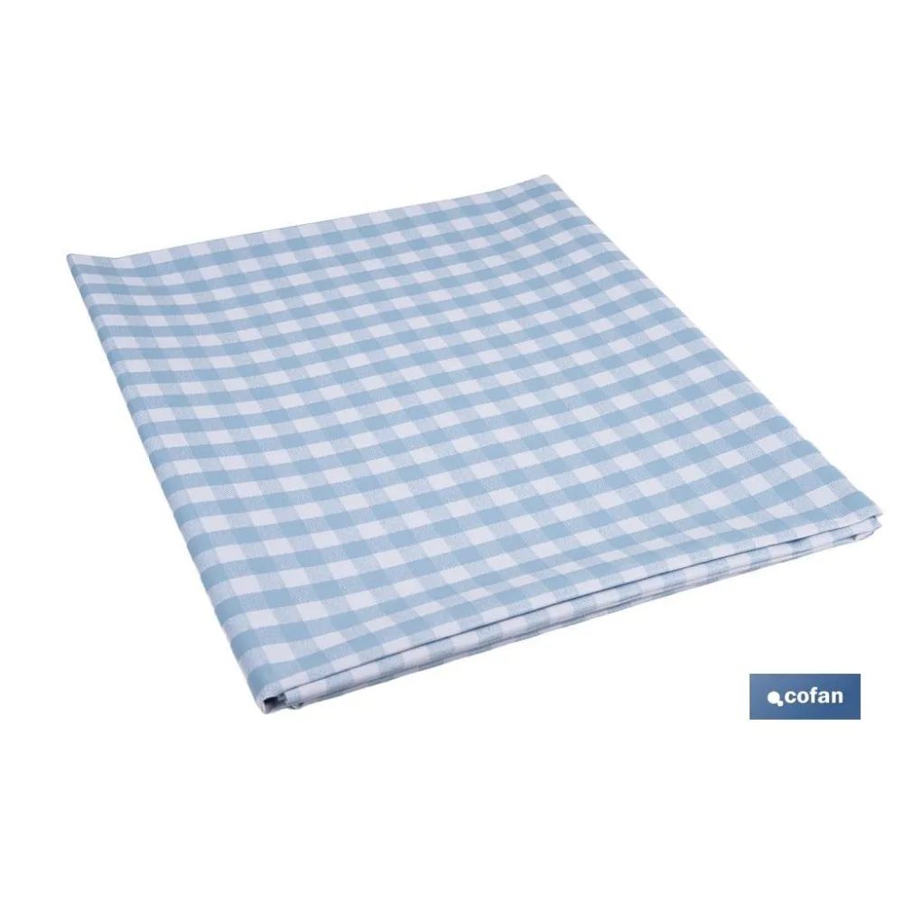 MANTEL ANTIMANCHAS CUADROS AZULES 1,40 X 3,00 (PACK: 1 UDS) - Almacén de Ferretería Acor