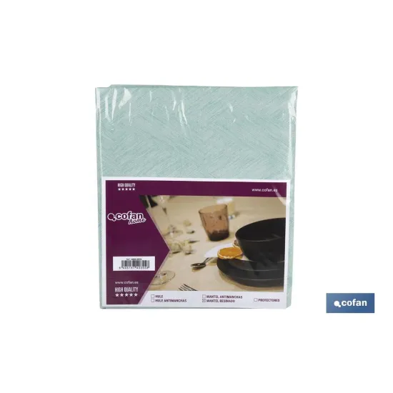 MANTEL ANTIMANCHAS RESINADO TURQUESA   1,40 x3,00m (PACK: 1 UDS) - Almacén de Ferretería Acor