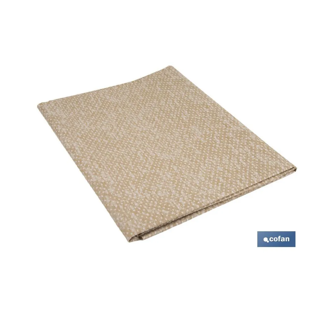 MANTEL ANTIMANCHAS RESINADO TEXTURA BEIGE  1,40 x 2,00m (PACK: 1 UDS) - Almacén de Ferretería Acor