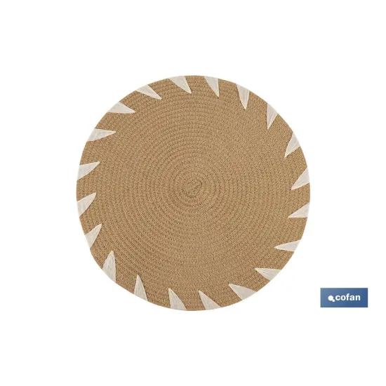 BAJOPLATO REDONDO DE COLOR NATURAL MEDIDA 38 CM (PACK: 6 UDS) - Almacén de Ferretería Acor