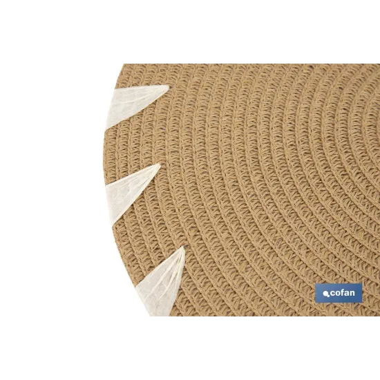 BAJOPLATO REDONDO DE COLOR NATURAL MEDIDA 38 CM (PACK: 6 UDS) - Almacén de Ferretería Acor