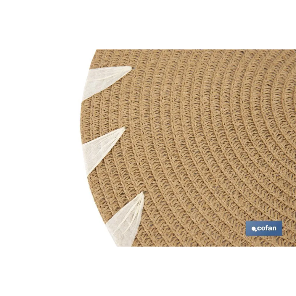 BAJOPLATO REDONDO DE COLOR NATURAL MEDIDA 38 CM (PACK: 6 UDS) - Almacén de Ferretería Acor