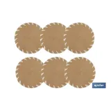BAJOPLATO REDONDO DE COLOR NATURAL MEDIDA 38 CM (PACK: 6 UDS) - Almacén de Ferretería Acor