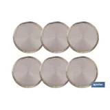 BAJOPLATO REDONDO DE COLOR CHAMPAGNE MEDIDA 38 CM (PACK: 6 UDS) - Almacén de Ferretería Acor